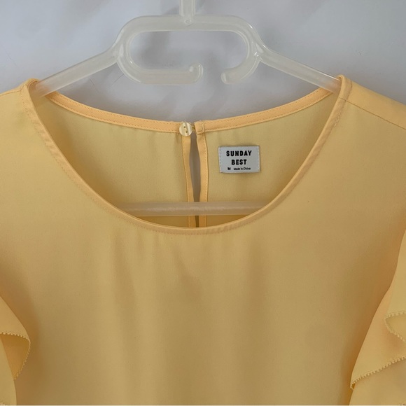 Aritzia Sunday Best O’Hara Top Size M, Yellow - Picture 3 of 7